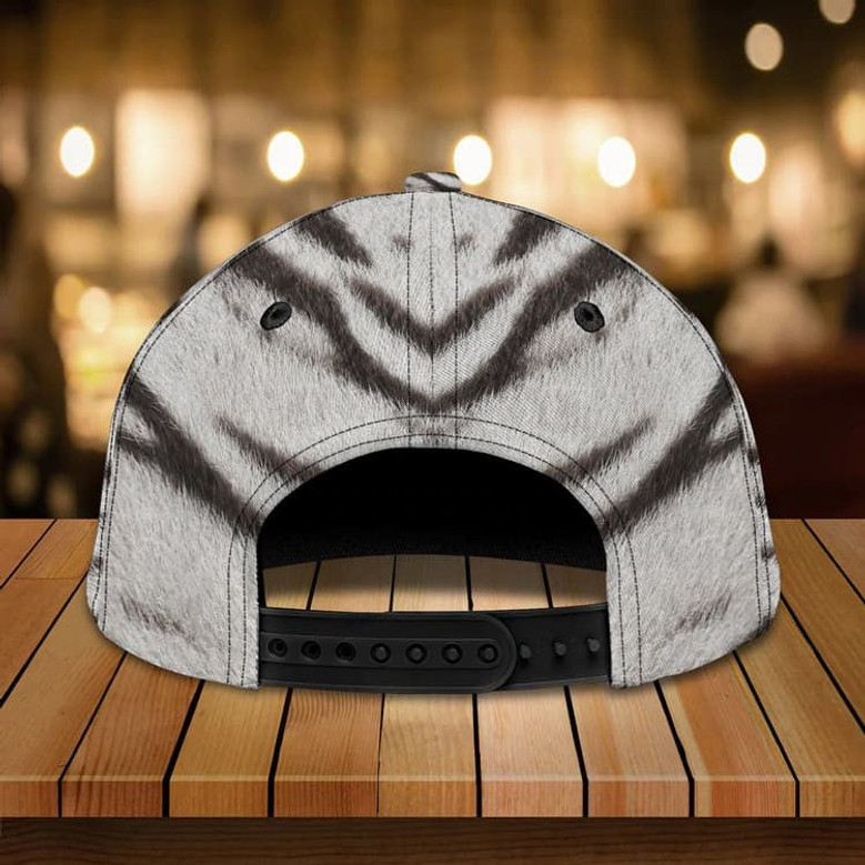 Personalized White Tiger Baseball Cap for Boyfriend, Tiger Art Hat for Tiger Lovers Hat