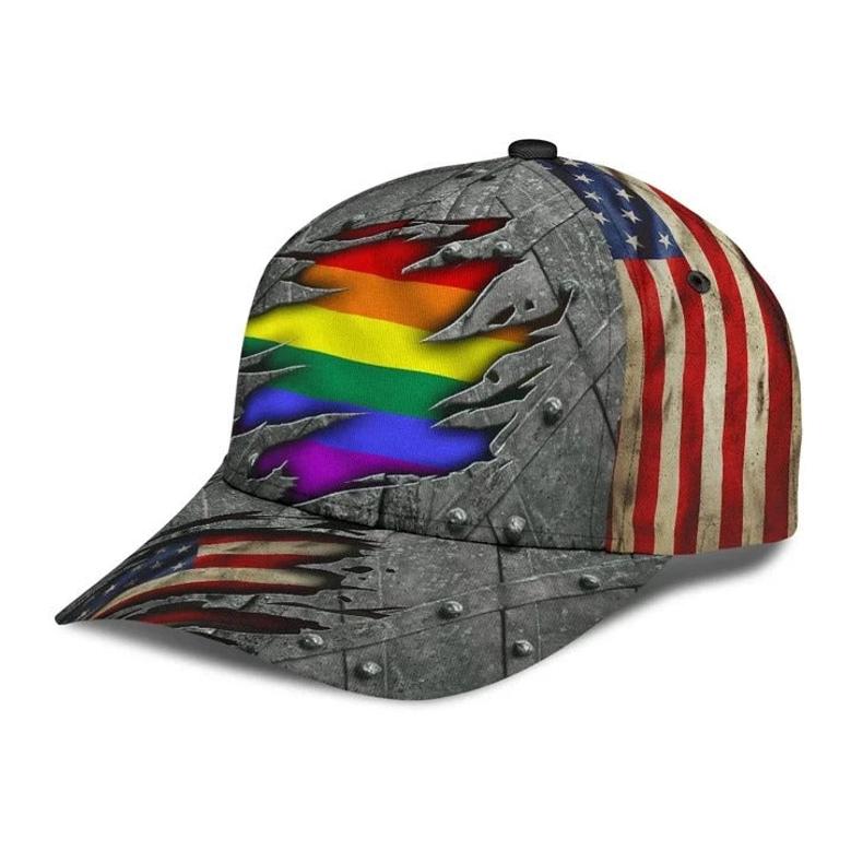Pride Cap For Lesbian, Gaymer Best Gifts, Be Proud Be Visible Lgbt All Over Printed Baseball Cap Hat