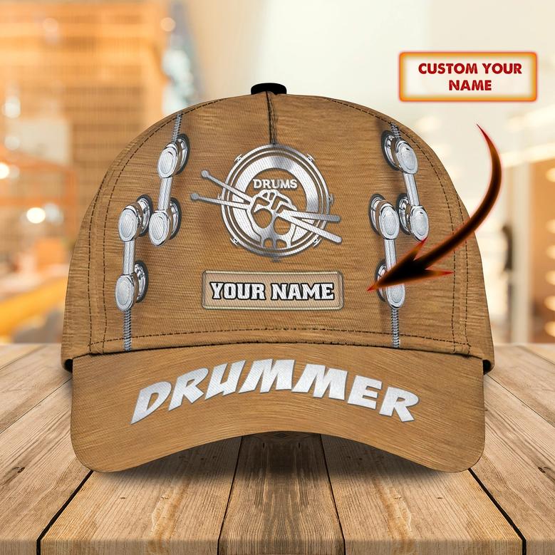 Custom Funny Baseball Full Print Drum Caps Hats, To My Boy Daughter Drummer Cap Hat, Drum Lover Gifts Hat