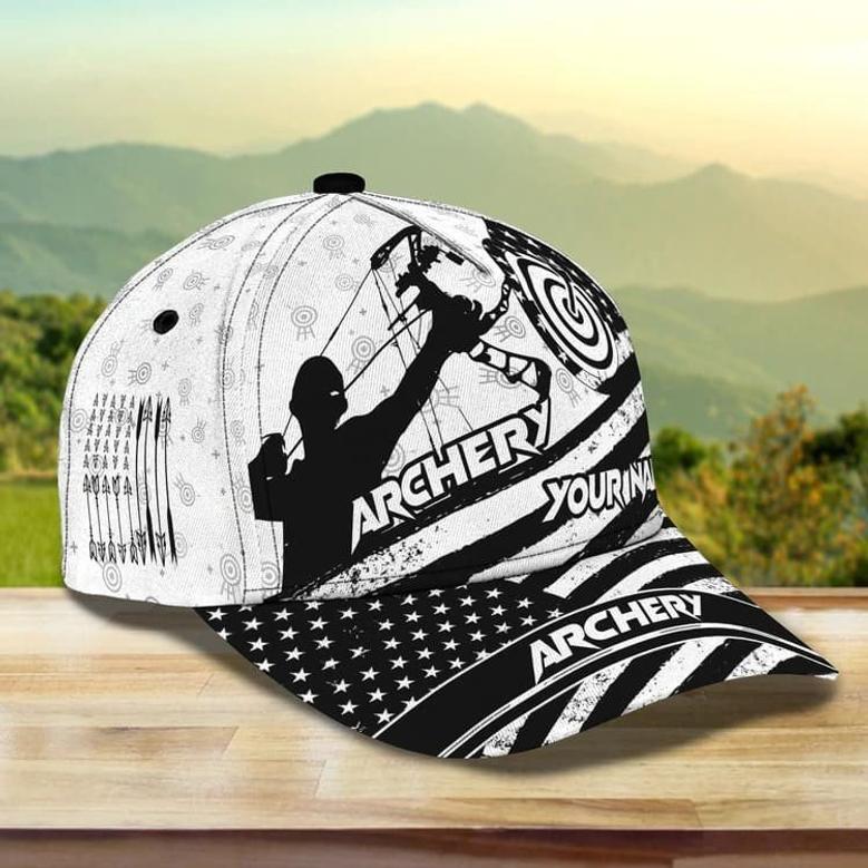 Personalized Aim Shoot Swear Repeat Classic Cap for Archer, Funny Archery hat for Man Hat