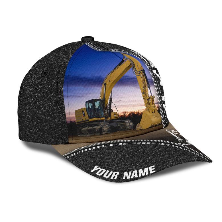 Personalized Excavator Heavy Equipment Cap, Gift For Excavator Man, Excavator Cap Hat