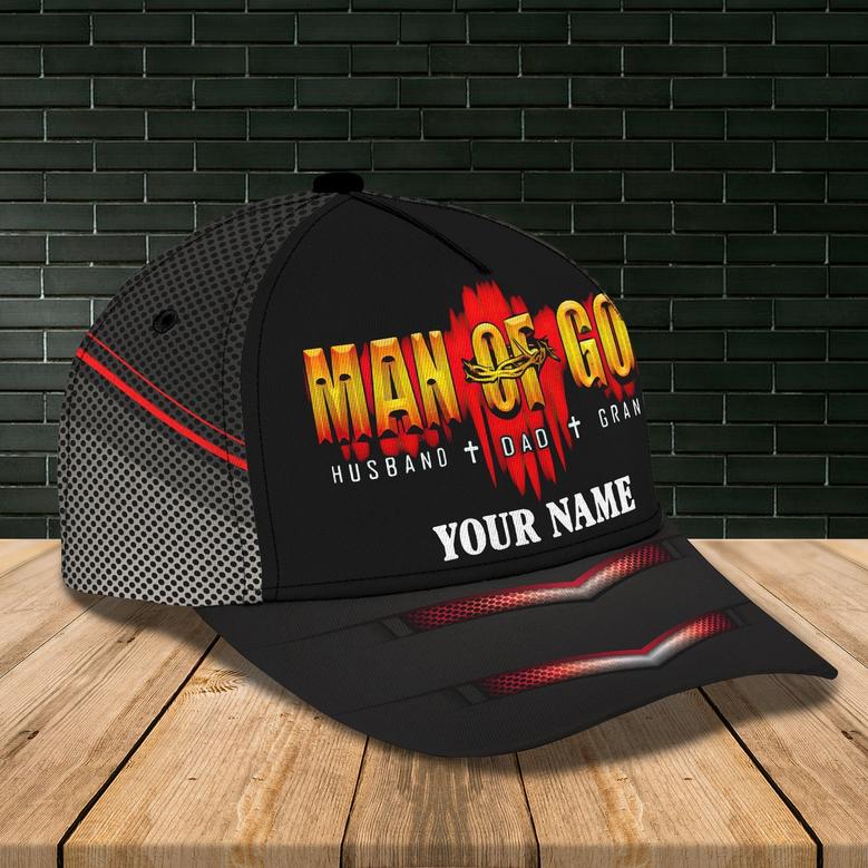 Personalized Man Of God Cap Hat, Baseball Cap Hat For Father, Classic Dad Cap, Dad Hat