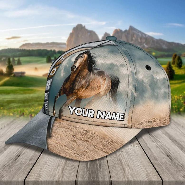 Customized Brown Horse Cap, Baseball Cap Brown Horse Hat for Man Hat
