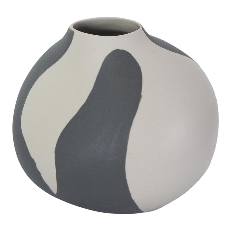 Abstract Black And White Vase, Modern Decor Ceramic Flower Vase, Aesthetic Room Decor For Living Room Shelf, Bedroom 