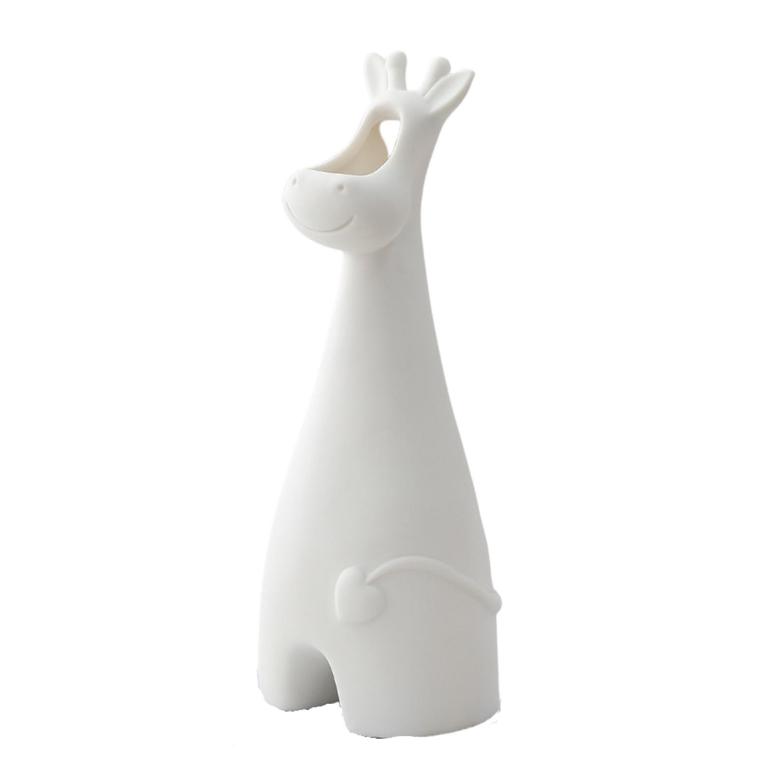 White Animal Ceramic Vase, Decoration Creative Ceramic Living Room, Table Decoration
