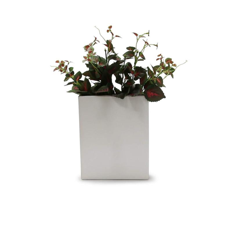 Ceramic Rectangular Vase Tall Narrow Planter Wedding Event Modern Home Decor Gift For Him