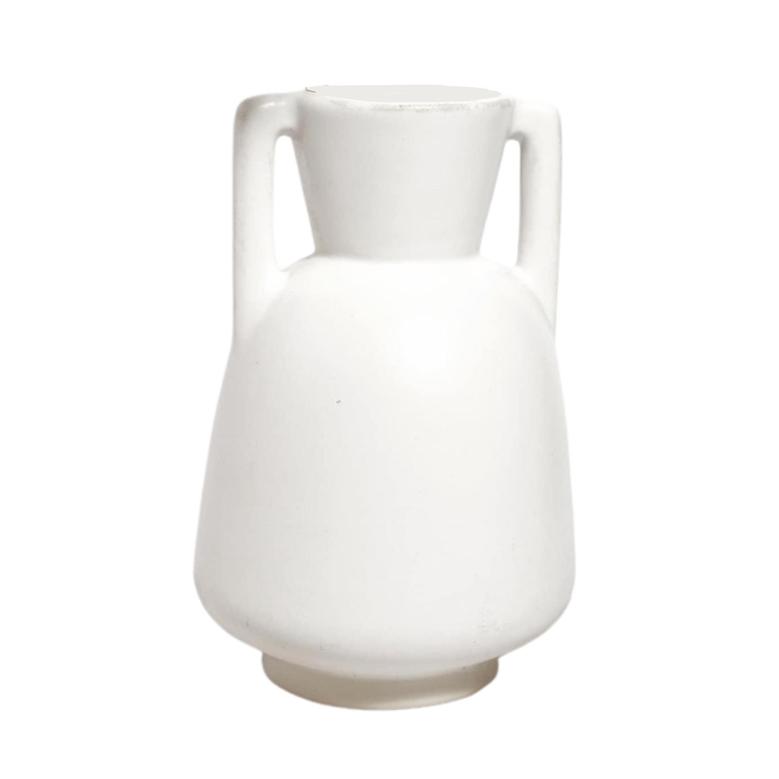 White Dalton Ceramic Vase With Handles For Living Room Modern Farmhouse Home Decor