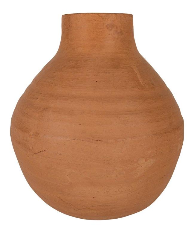 Orange Terracotta Ceramic Vase, Flower Art Vase, Boho Home Decor 