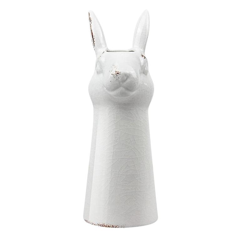 White Rabbit Ceramic Vase, Animal Face, Home Decoration, Decoration Gift Gift For Her