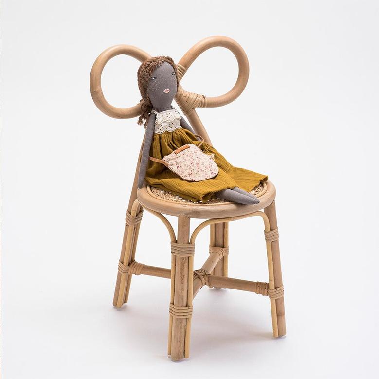 Wicker Chair Handmade Vintage Rattan Kid Bow Chair Rustic Home Decor