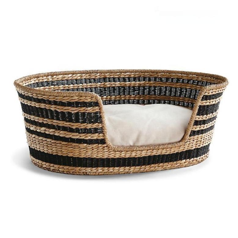 Wicker Dog Bed Seagrass Basket Bed For Cats And Dogs Bed Furniture Home Decoration