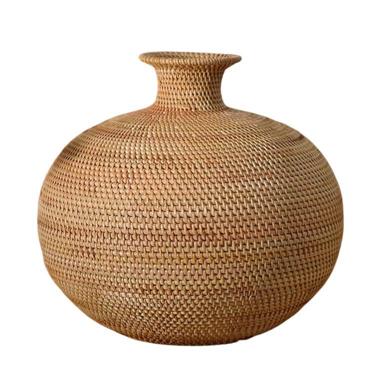 Wicker Vase Handmade Flower Vase Flower Pot Boho Farmhouse Home Decoration