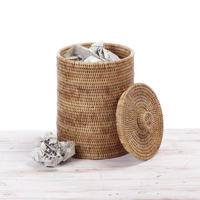 Brown Large Seagrass Wicker Basket With Lid Seagrass Lidded Basket Boho Home Decor