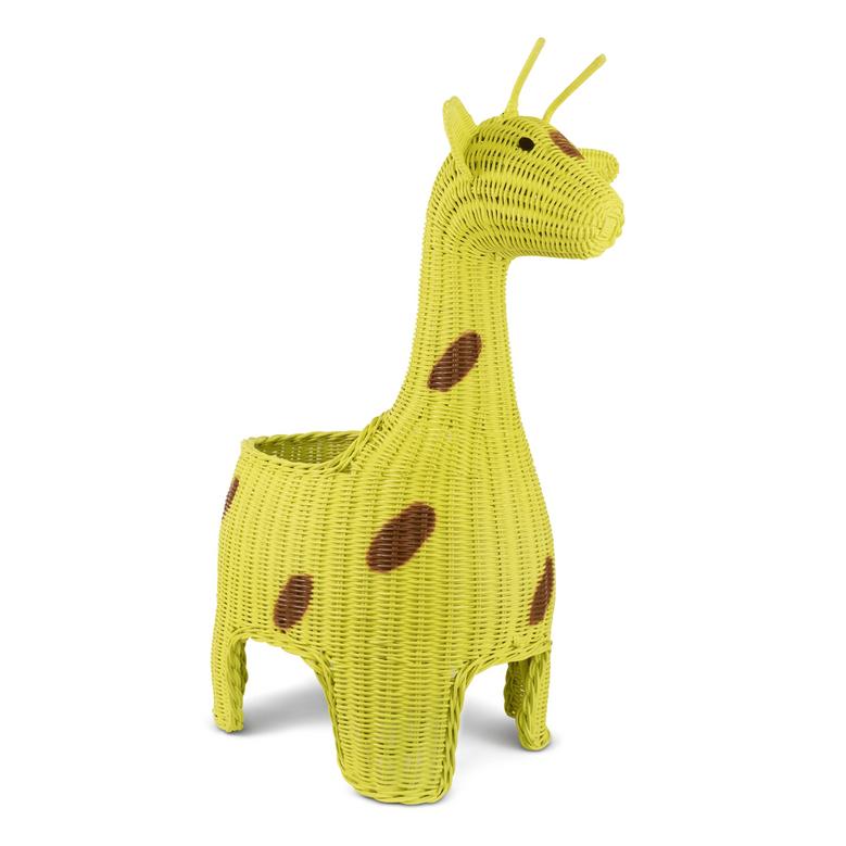 Giraffe Wicker Basket Hand Woven Rattan Storage Basket Bin Shelf Organizer  Handcrafted Nursery Animal