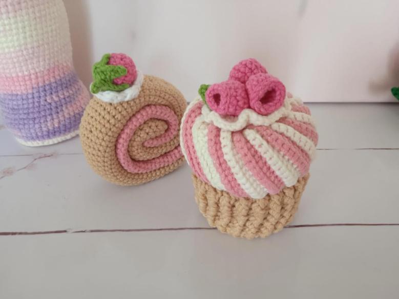 Crochet Sweets Set 12 Pcs Crochet Play Food Set Kitchen Play Set For Kids