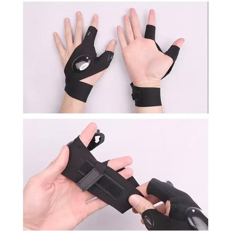 Led Flashlight Waterproof Gloves – Practical Durable Fingerless Gloves