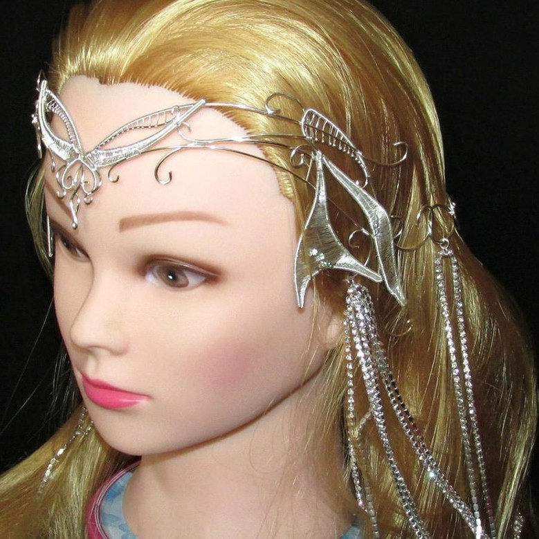 Arwen Crown, Elf Crown, Wire Wrapped Butterfly Crown, Arwen Coronation Crown, Wedding Crown, Elf Costume
