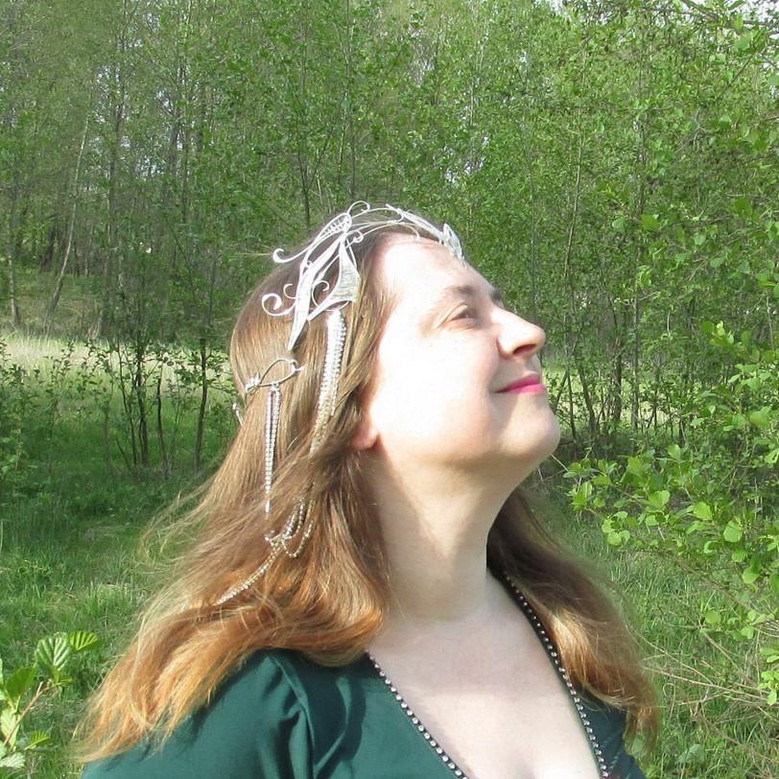 Arwen Crown, Elf Crown, Wire Wrapped Butterfly Crown, Arwen Coronation Crown, Wedding Crown, Elf Costume