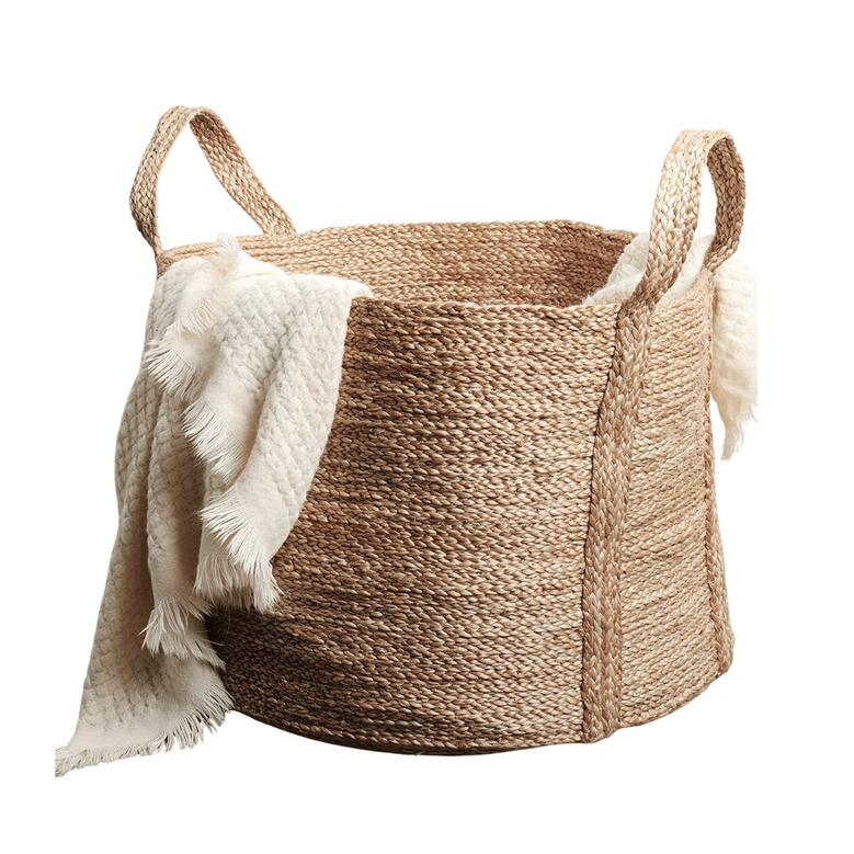 Jute Baskets With Handles Extra Large Handmade Woven Storage Basket for Living Room