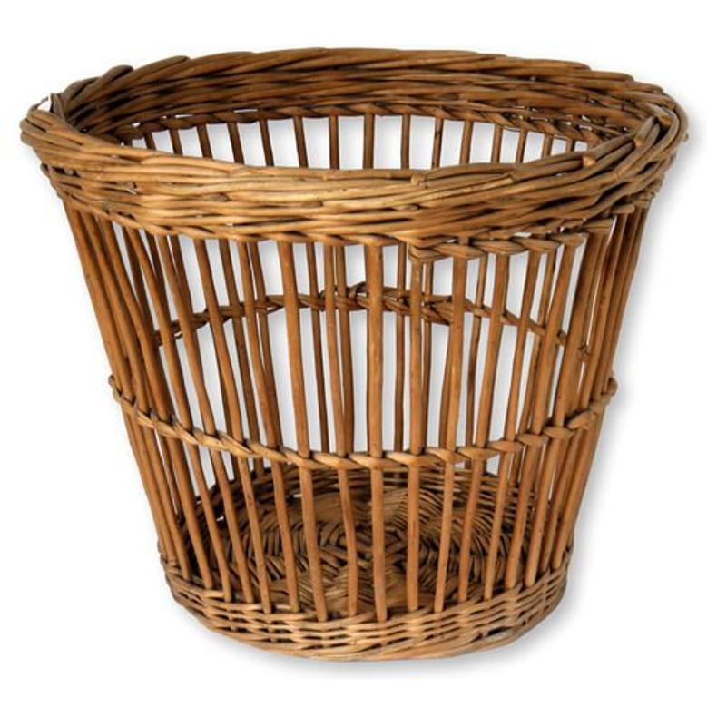 Natural Round Bamboo Waste Basket boho woven Home Decor