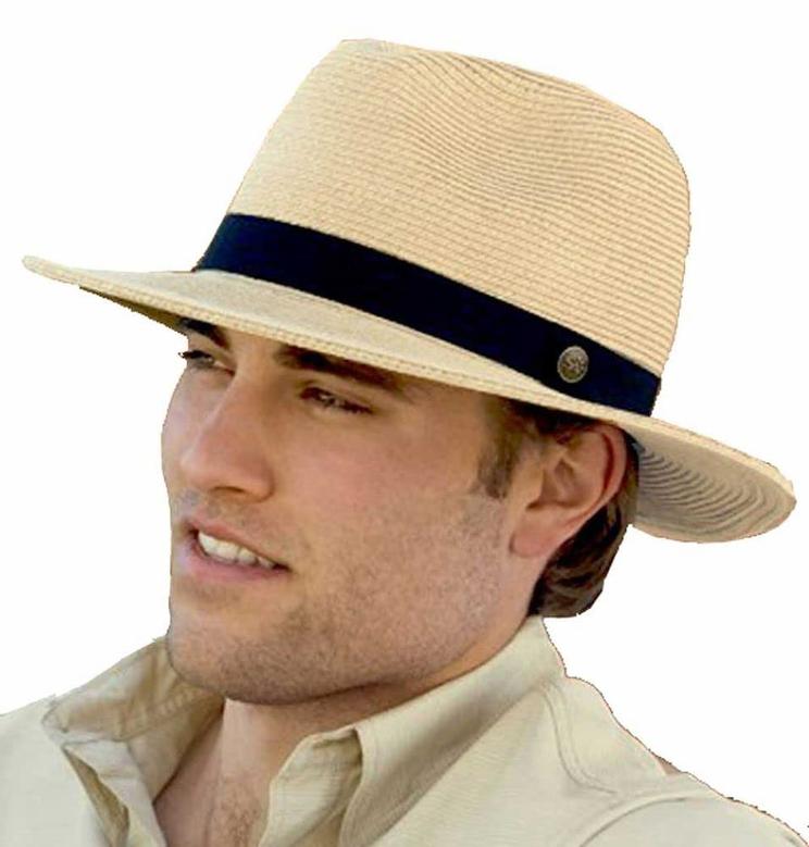 Cream Straw Hat Wide Brim Fedora Cap Style Casual Retro Summer Beach Sun Hat UPF50