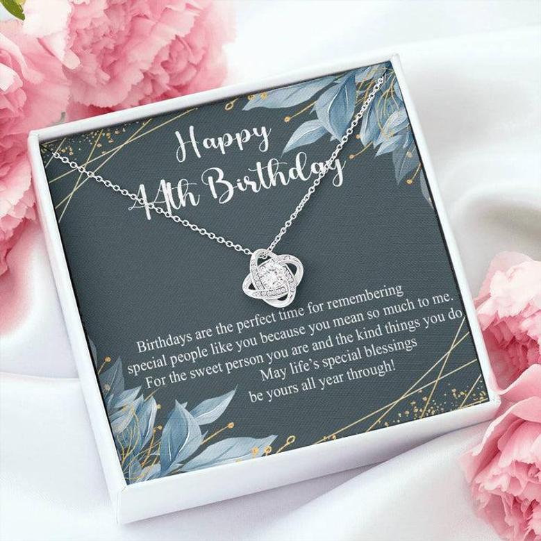 44Th Birthday Gift Necklace, 44Th Birthday Gifts For Women, Jewelry Gift For Her 44 Years Old, Love Knot Necklace Xx146lk27
