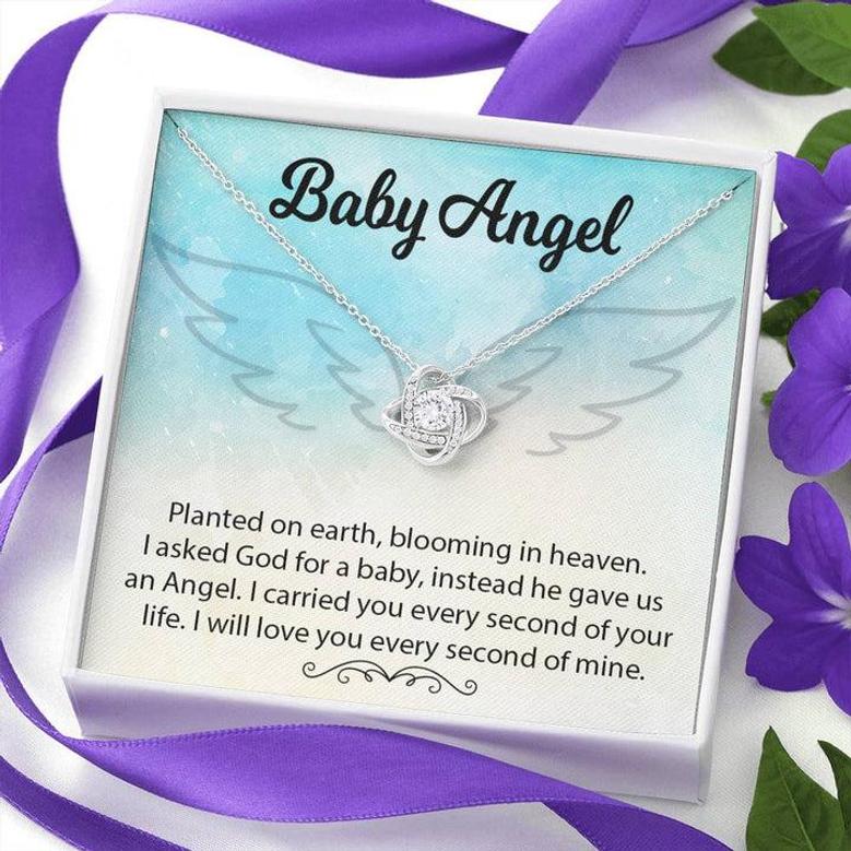 Baby Angel Miscarriage Gift Pregnancy Loss Gift Love Knot Necklace