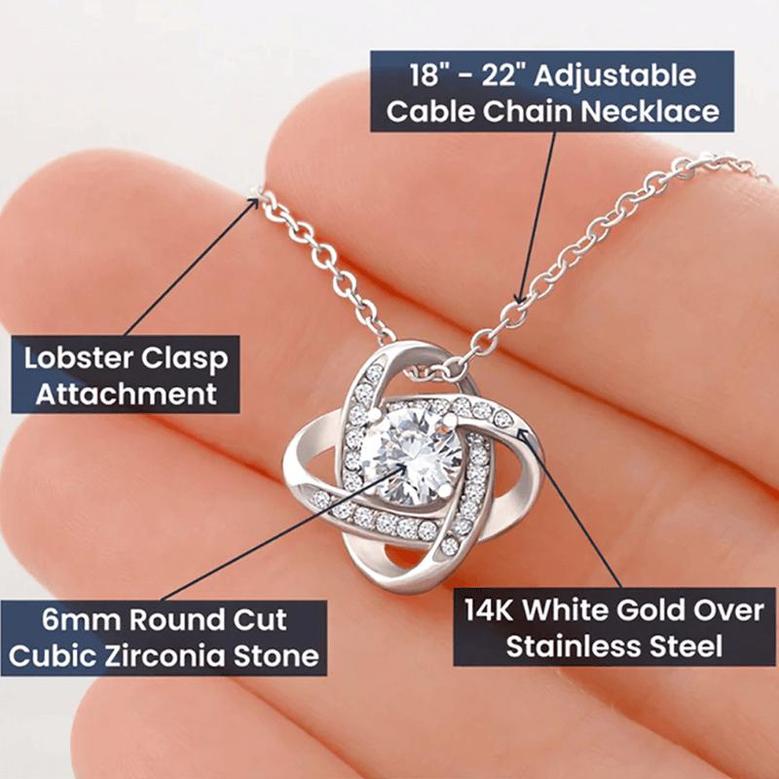 Badass Girlfriend Love Knot Necklace - Gift For Girlfriend - Birthday Gift - Just Because