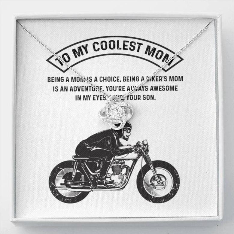 Biker's Mom Gift - Always Awesome - The Love Knot Necklace