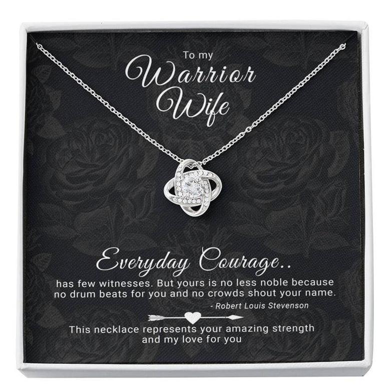 Cancer Survivor Warrior Wife Love Knot Necklace