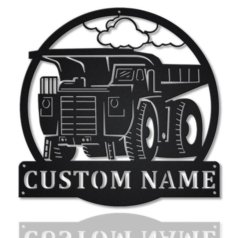 Personalized Haul Truck Monogram Metal Sign, Custom Name, Haul Truck, Custom Driver Job Metal Sign