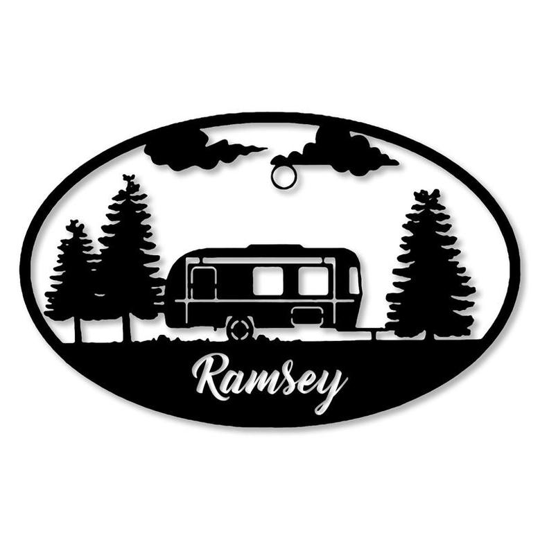Personalized Family Camping Metal Sign, Custom Name, Camping Sign, Custom Family Metal Sign