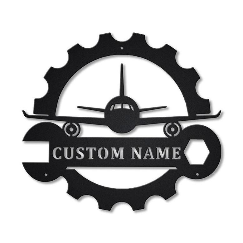 Personalized Aircraft Mechanic Metal Sign, Custom Name, Aircraft Mechanic Metal Sign, Aircraft Mechanic, Custom Job Metal Sign