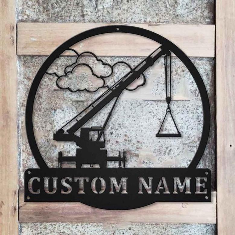 Personalized Crane Operators Metal Sign, Custom Name, Crane Operators Metal Sign, Crane Operators, Custom Job Metal Sign