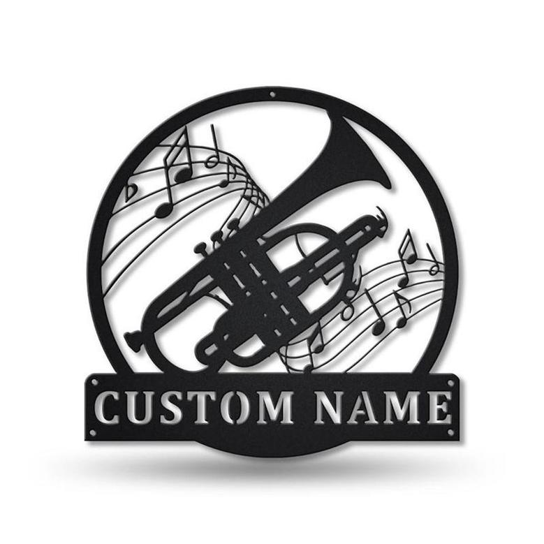Personalized Cornet Music Metal Sign, Custom Name, Cornet Music Sign, Cornet Gift, Custom Music Metal Sign