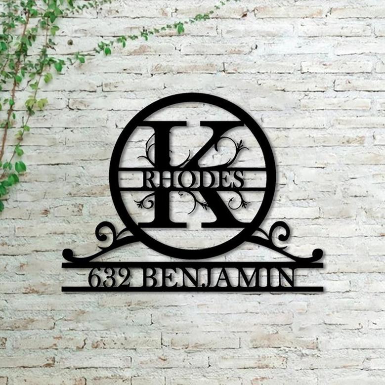 Custom My Family Name Metal Sign, Custom Address Sign, Idea For House Decor, Personalized Family Metal Sign