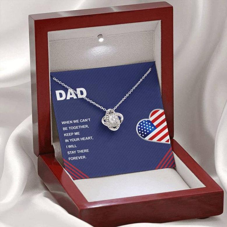 Dad When We Can't Be Together - Love Knot Necklace