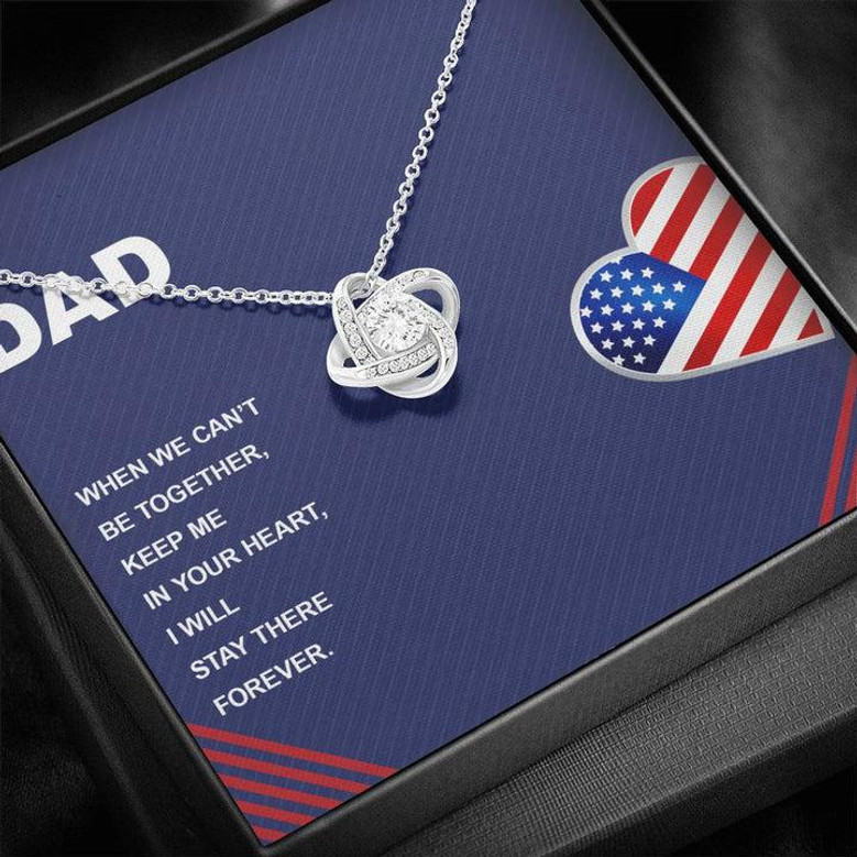 Dad When We Can't Be Together - Love Knot Necklace