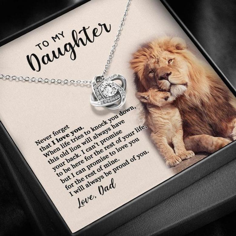 Daughter - Always Proud Of You - Love Knot Necklace