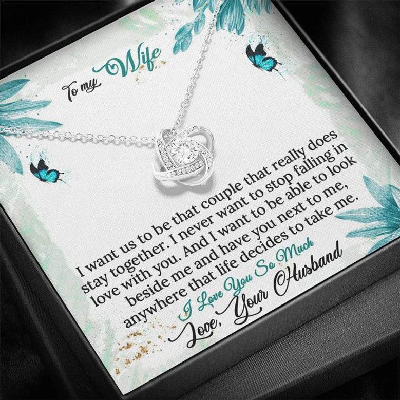 Gift For Wife - Love Knot Necklace - Couple Stay Together