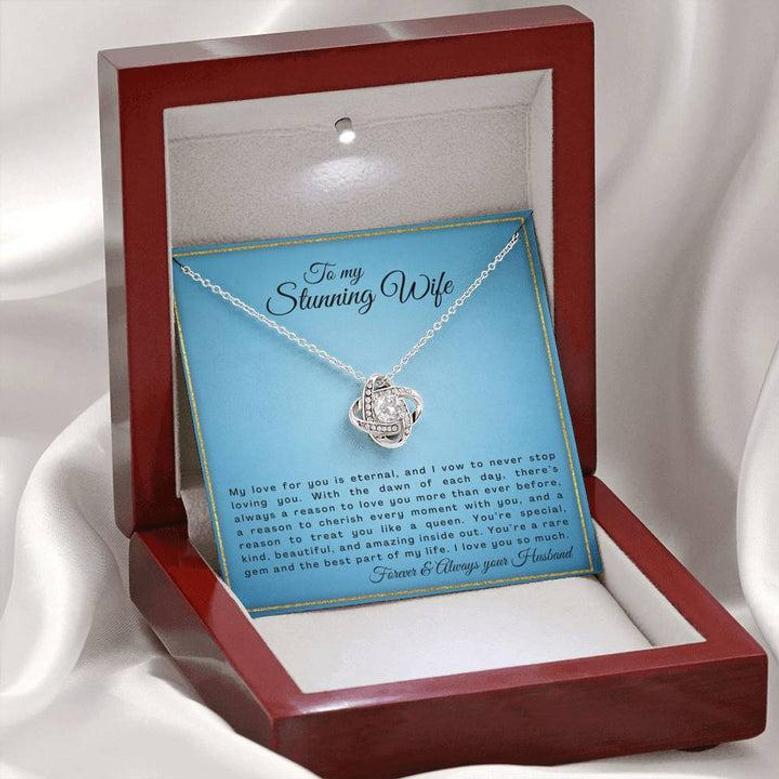 Gift For Wife | My Love For You Is Eternal |Love Knot Necklace
