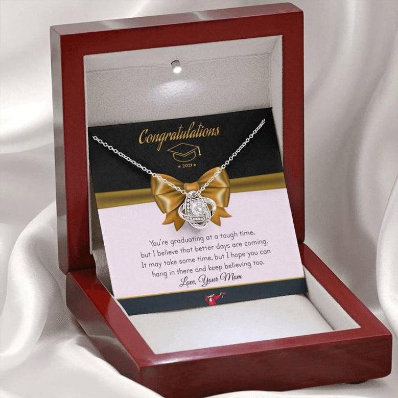 Graduation 2021 Gift From Mom - Love Knot Necklace