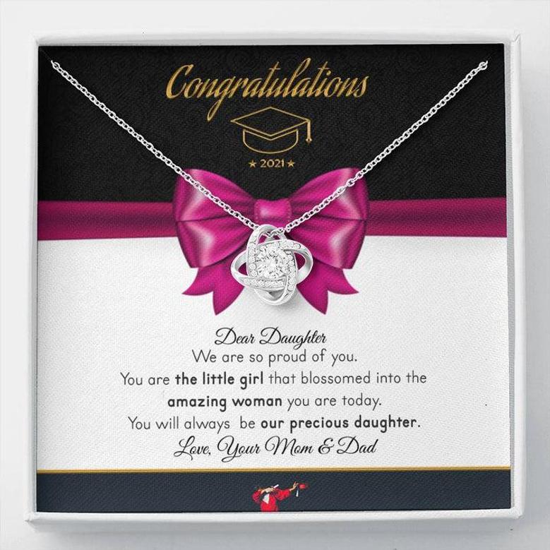 Graduation 2021 Gift From Mom And Dad To Daughter - Love Knot Necklace