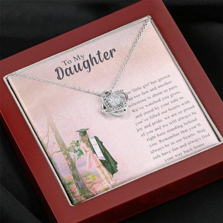 Graduation Gift For Your Daughter, Gorgeous Love Knot Necklace.
