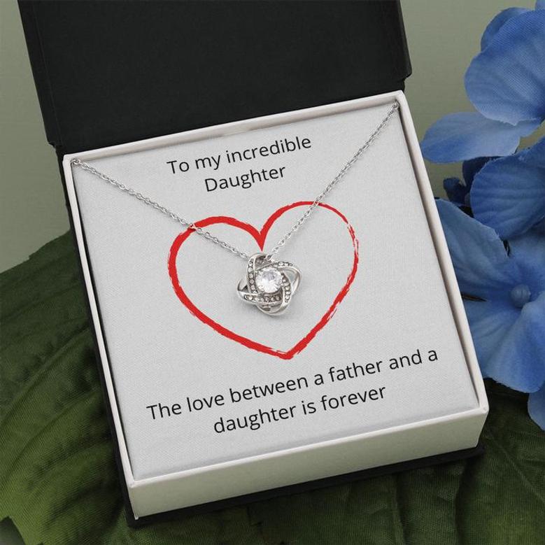 Incredible Daughter Love Knot Necklace