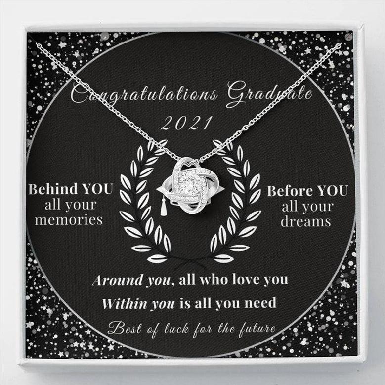 Congratulations Graduate Of 2021- Love Knot Necklace