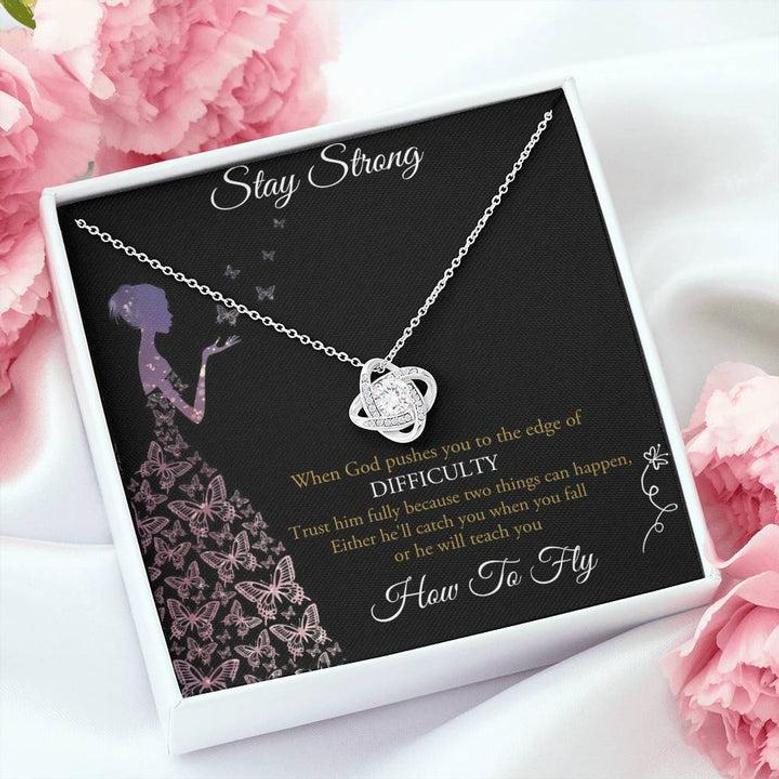 Love Knot Necklace - Stay Strong