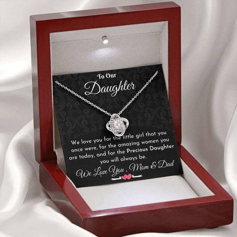 Love Knot Necklace _ Gift To Daughter From Mom And Dad, Birthday Gift To Daughter, Bride Gift