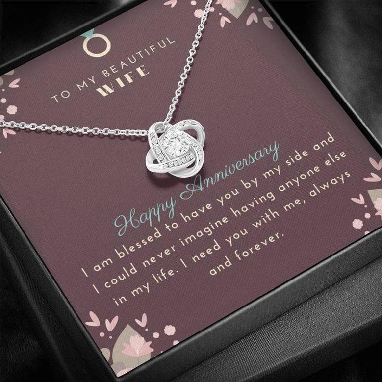 Love Knot Necklace To Wife - I Am Blessed To Have You