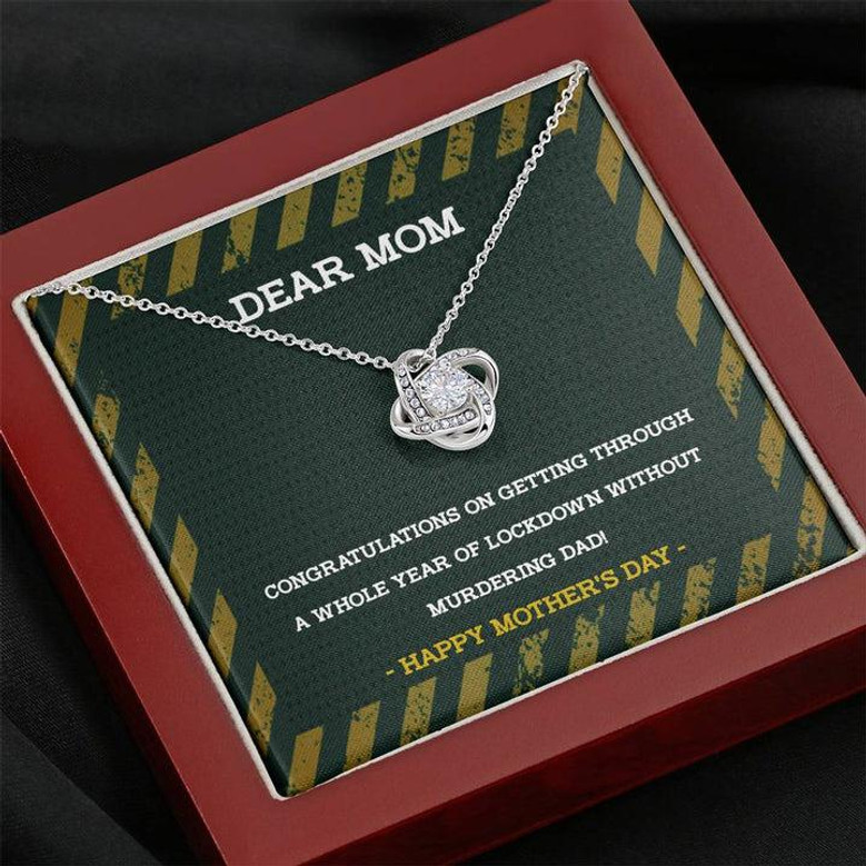 Love Knot Necklace With Funny Message Card